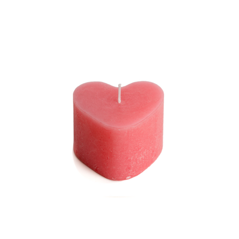 distelroos-Rustik-Lys-kaars-Sculpture-Hart-Fuchsia