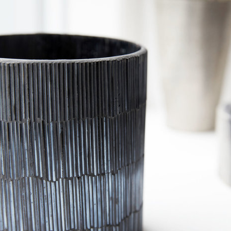 distelroos-House-doctor-WE0103-Theelicht-Pipe-Zwart-grijs