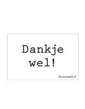 Flessenwerk - Kaartje Dankje wel!