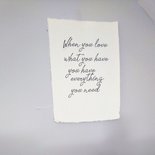 (Op) de Maalzolder - Poster When you love