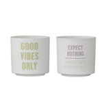 Bloomingville - Theelicht Good vibes s/2