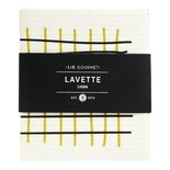 Lie Gourmet - Vaatdoek wit/geel set van 2