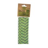 Esschert Design - Papieren rietjes bamboeprint s/24