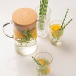 Esschert Design - Papieren rietjes bamboeprint s/24