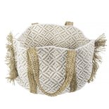 Mars & more - Tas jute katoen wit met rafels