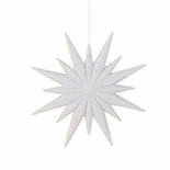 Light & living - Ornament Ster Wit met glitter