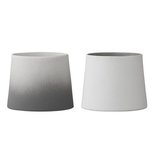 Bloomingville - Theelicht wit/grijs gradient s/2