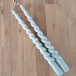 Rustik Lys - Outdoor kaars Swirl Sky blue