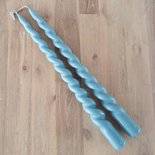 Rustik Lys - Outdoor kaars Swirl Old blue