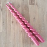 Rustik Lys - Outdoor kaars Swirl Dark old pink