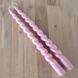 Rustik Lys - Outdoor kaars Swirl Soft pink