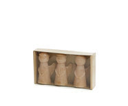 Rustik Lys - Kaars Sculpture Engel XS fudge s/3