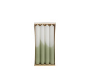 Rustik Lys - Half dipped dinerkaars Tea green s/4