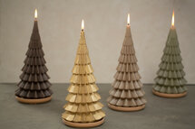 Rustik Lys - Outdoor Kerstboom kaars Goud