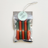 Elate & Co. - Potloodkaarsjes DIP DYE brick-groen s/5