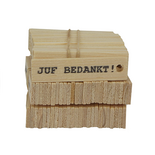 Mijn Stijl - Houten label Juf bedankt!