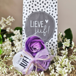 DistelRoos - Zeepbloemen Lavender, set van 3 - Lieve juf