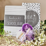 DistelRoos - Zeepbloemen Lavender, set van 3 - Bedankt voor het fijne schooljaar