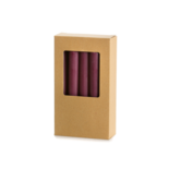 Rustik Lys - Stearine dinerkaars 2,2 x 19 cm Bordeaux