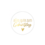 Cadeausticker 'Alles Gute zum Geburtstag' wit, set van 3