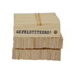 Mijn Stijl - Houten label Gefeliciteerd!