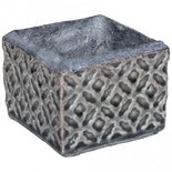 PTMD - Shane grey ceramic pot square tall s