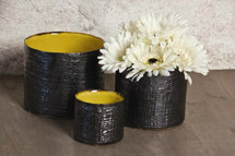 PTMD - Fiesta yellow ceramic Pot round s