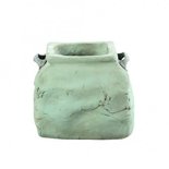 PTMD - Dull green ceramic square Pot l