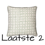 Broste Copenhagen - Cushion cover Indian square Frosty green