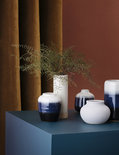 Broste Copenhagen - Vaas Lau s/2 Insignia blauw / zwart