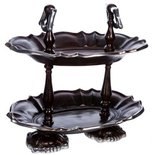 PTMD - Aluminium Twotone etagere 2 laags bruin
