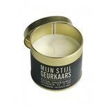 Mijn Stijl - Geurkaars blik goud Cedar & vetiver
