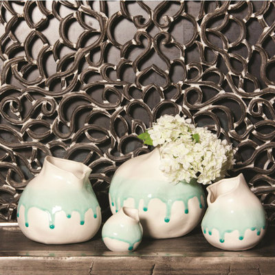 PTMD - North blue ceramic round pot xs