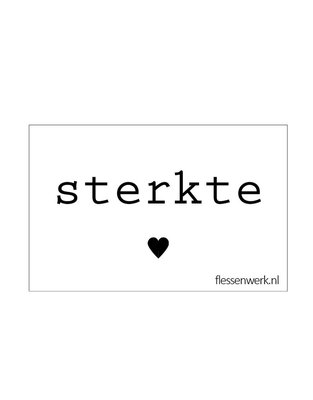Flessenwerk - Kaartje Sterkte