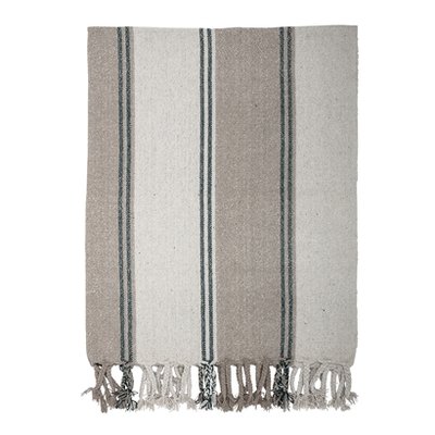 Bloomingville - Plaid Naturel / groen