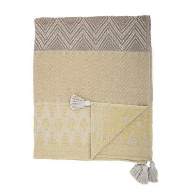 Bloomingville - Plaid Naturel / geel