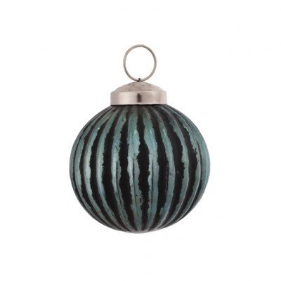 PTMD - Kerstbal blauw/zwart S