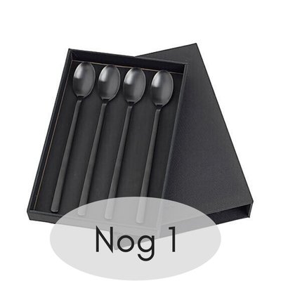 Broste Copenhagen - Hune - Lange lepels Mat zwart - Sale