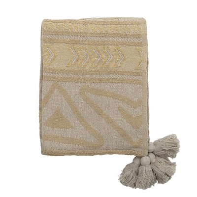 Bloomingville - Plaid Naturel / geel 24