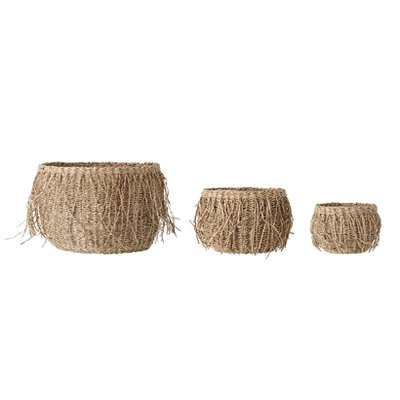 Bloomingville - Mand Zeegras Naturel set van 3