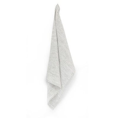 Puur lifestyle - Linnen theedoek Pinstripe zwart/wit