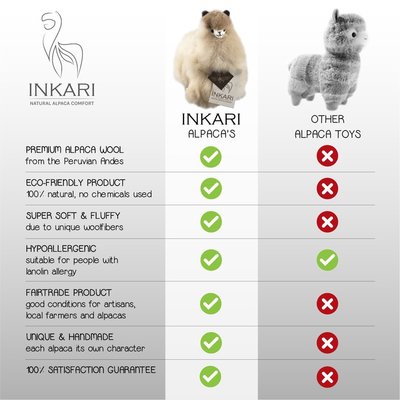 Inkari - Alpaca knuffel Blond S