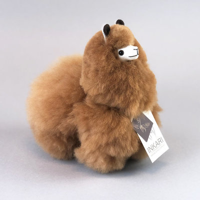 Inkari - Alpaca knuffel Hazelnoot S