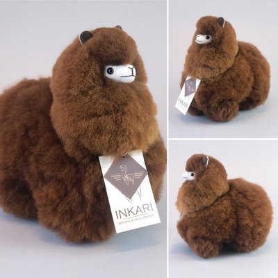 Inkari - Alpaca knuffel Choco cream S