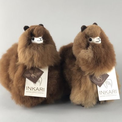 Inkari - Alpaca knuffel Choco cream S
