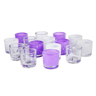 PTMD - gift set 15 small Glass pots in 3 colours