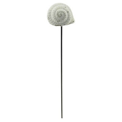 PTMD - Garden stick Cement snail white s