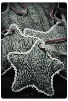 PTMD - Knitted grey wool star s