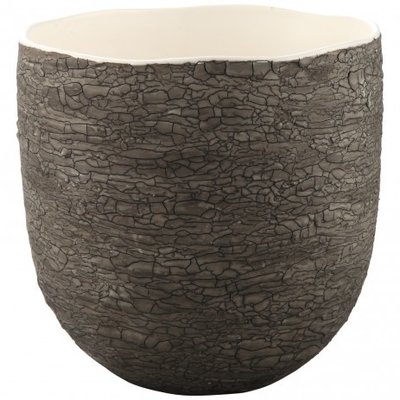 PTMD - Oslo grey ceramic round pot m