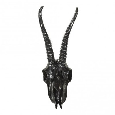 PTMD - Seattle grey poly walldeco deer head straight horn